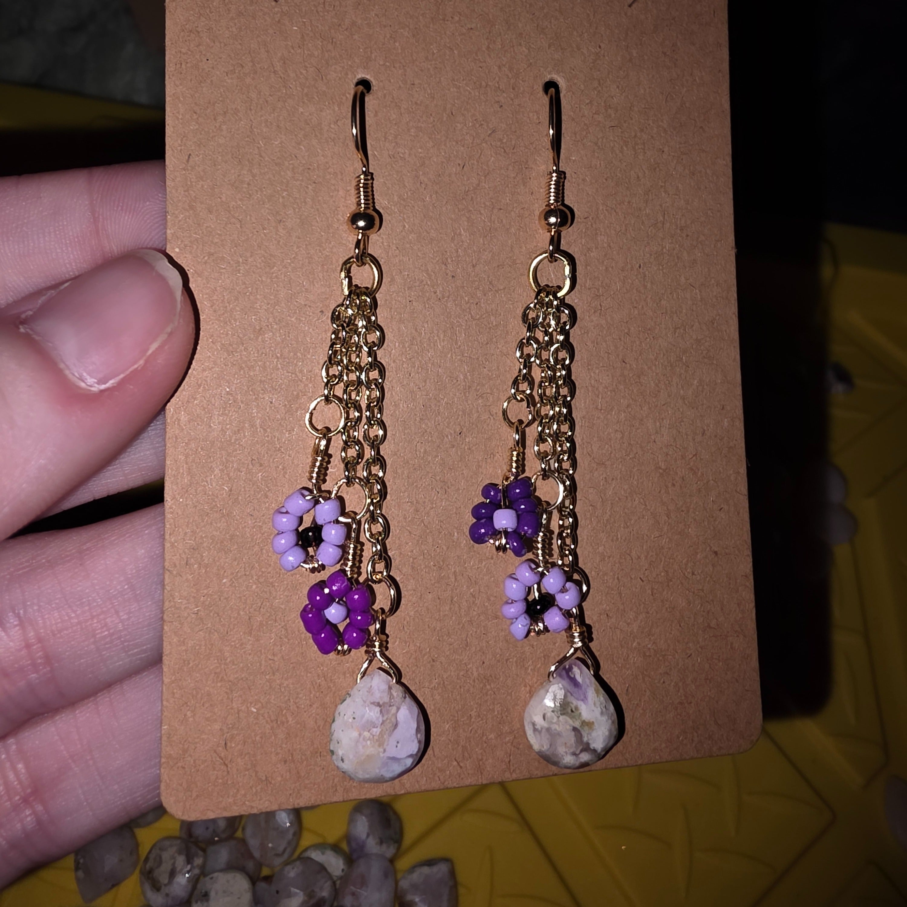 Handmade wire wrapped earrings