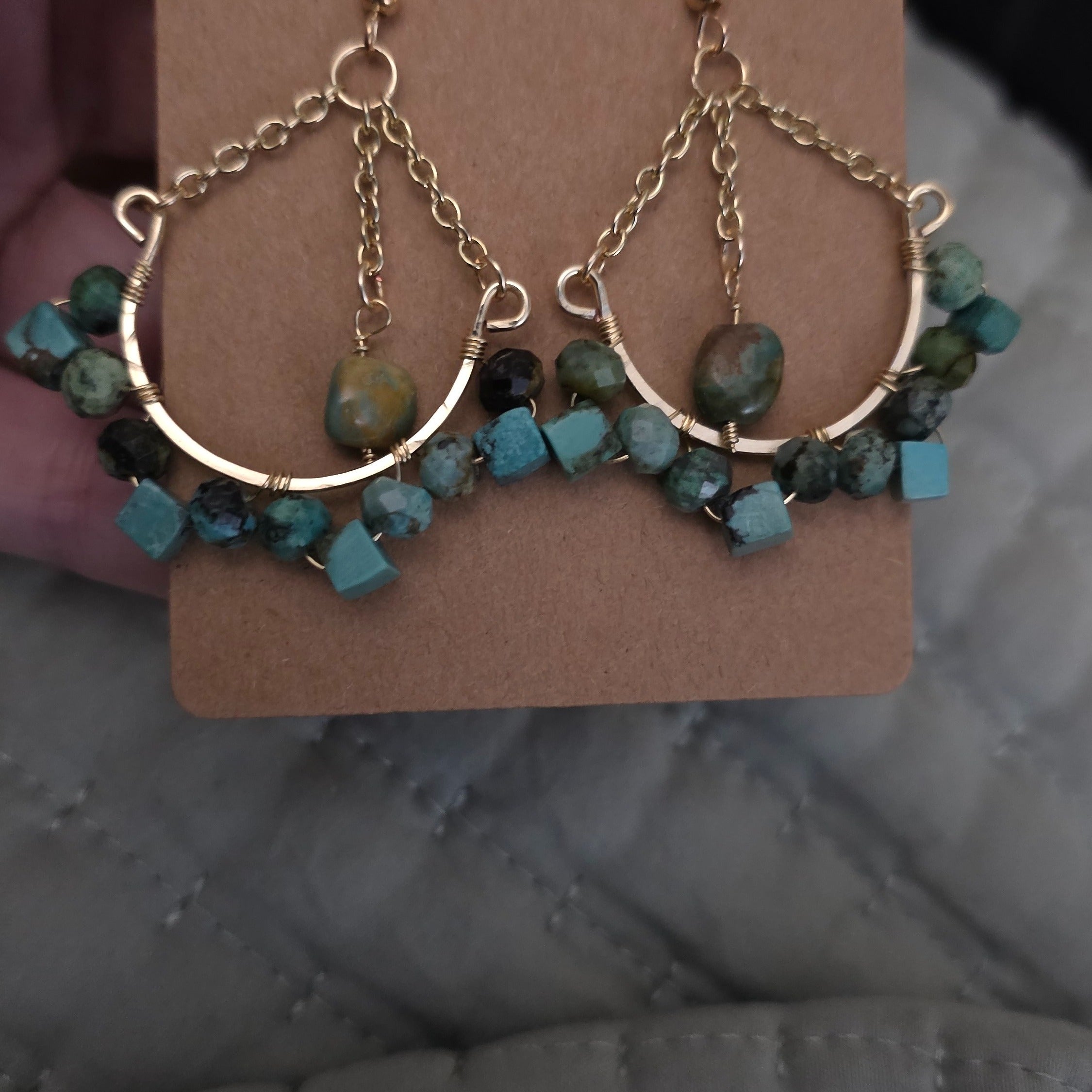 Handmade wire wrapped earrings